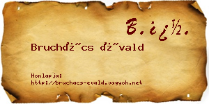 Bruchács Évald névjegykártya